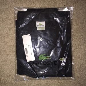 LACOSTE POLO BLACK SHIRT SIZE 5 MEDIUM NWT