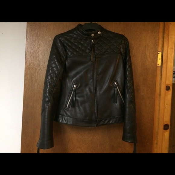 Black leather jacket