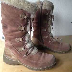 Mid-calf faux fur winter boots
