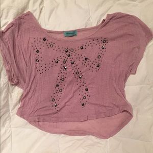 Studded Bow Crop Top