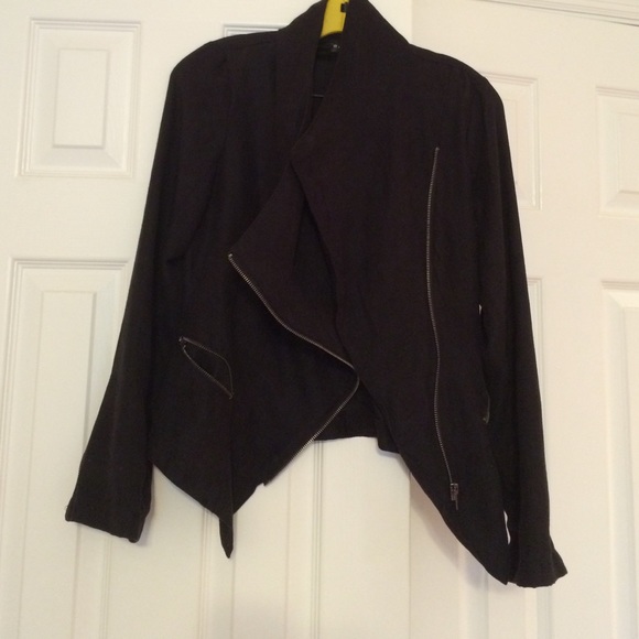 Black asymmetrical jacket