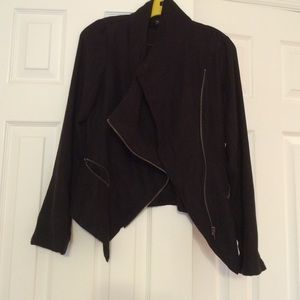 Black asymmetrical jacket