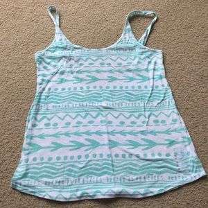 Sea Foam Green and White Tank Top 😍 Aztec print❤️