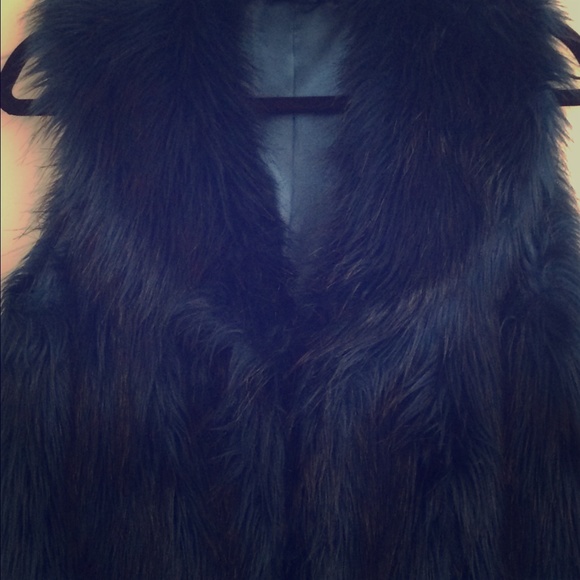 Faux fur vest