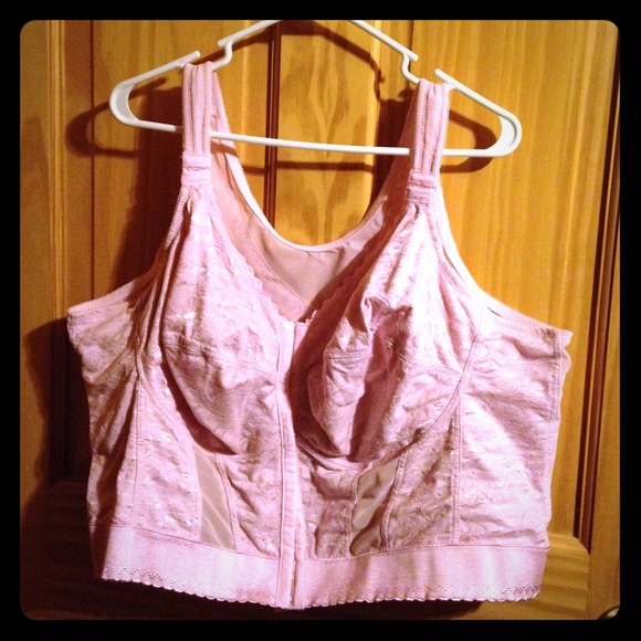 Comfort Choice Pink Front Hook Wirefree Bra 54B