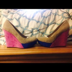 Cute colorblock wedge
