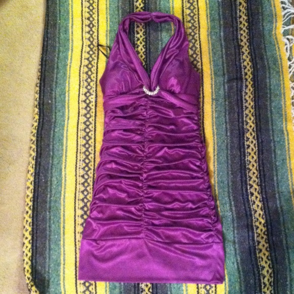 Silky purple dress