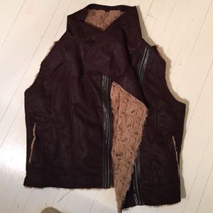 Brown Suede and Faux Fur Vest Steve Madden bundle