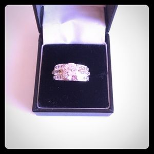 QVC UK Sterling silver diamonique ring Size 8