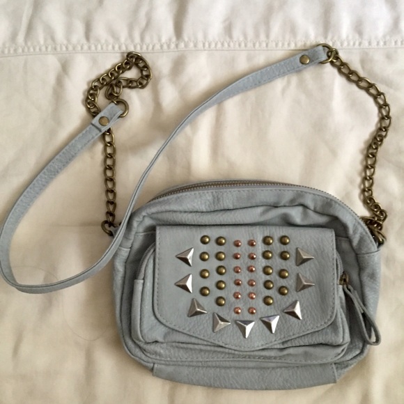 Gray Xhilaration purse with studs