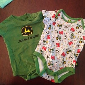 Infant Boys. 2 John Deere Onesies.