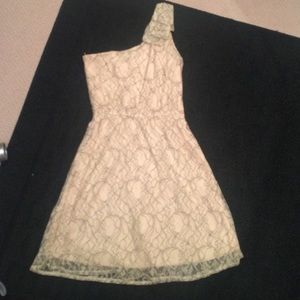 Cream and black Lace Dress