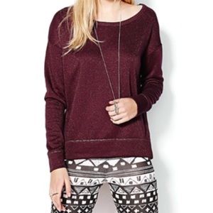 ❗️1hr Sale ❗️Purple Metalic Sweatshirt