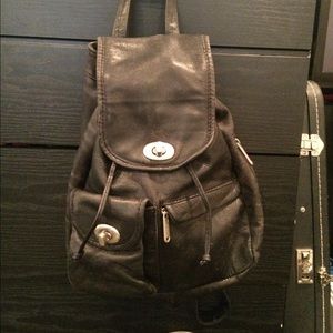 Vintage leather backpack