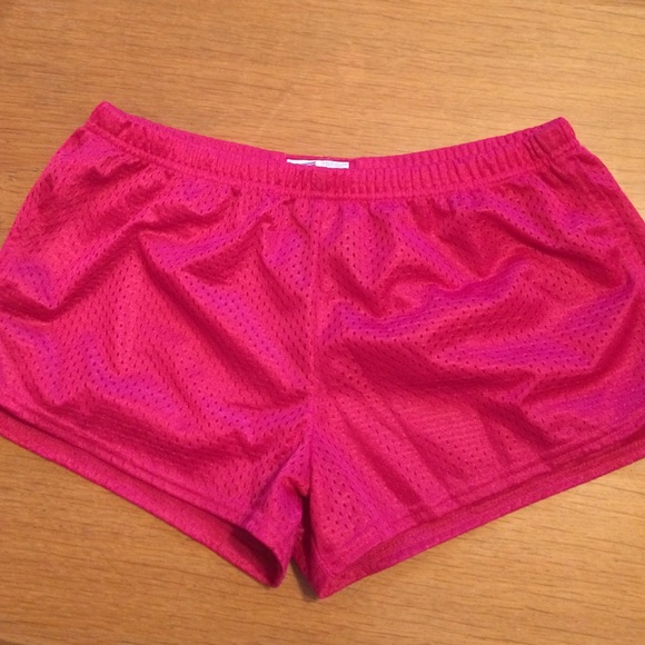 Pink workout shorts