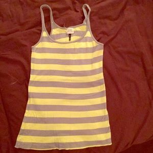 yellow/grey striped tank