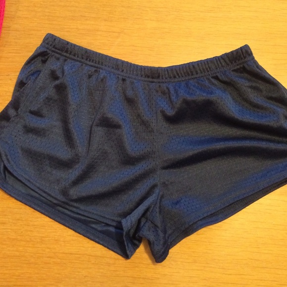 Blue running shorts