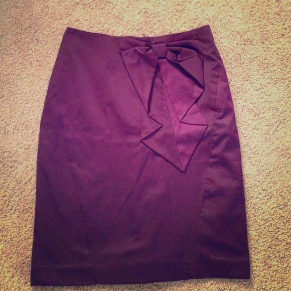 Beautiful deep plum pencil skirt