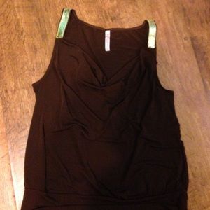 Brown dress top/tank