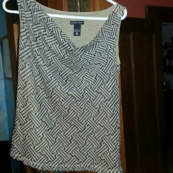 Ny and co brown sleeveless blouse.  M