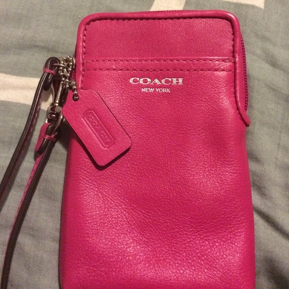 Authentic Coach phone wristlet.