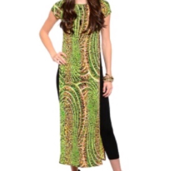 💟🆕➖Lime Long Tunic - Picture 3 of 3