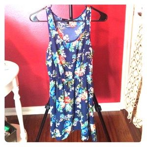 Blue floral dress