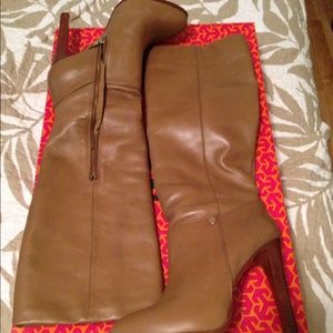 Camel Tory Burch Knee High Boots- Sz 8