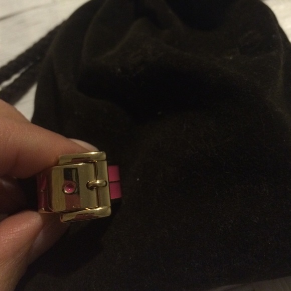 Authentic Michael Kors pink buckle ring