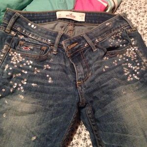 Hollister bejeweled skinny jeans ✨