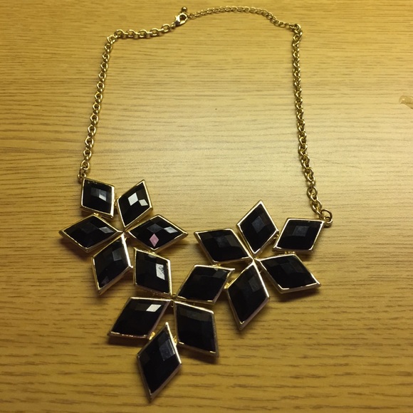 Black statement necklace