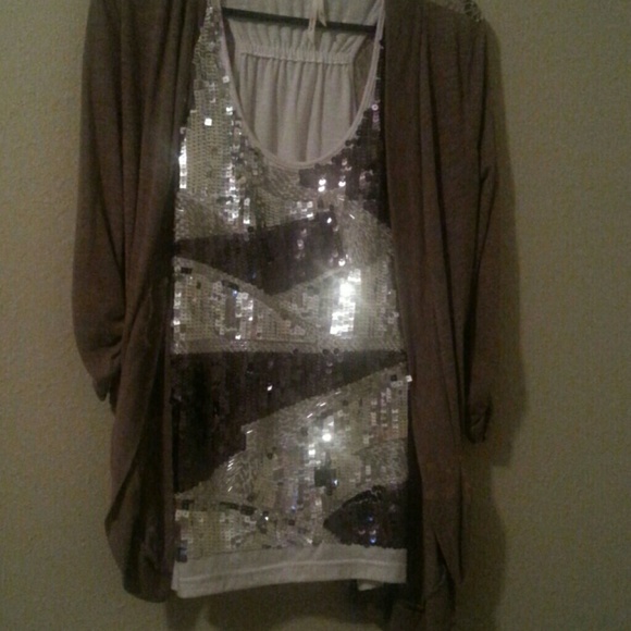 Vanity Cardigan and Sparkly Top