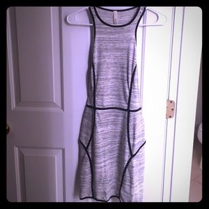 Racerback grey sweater dress