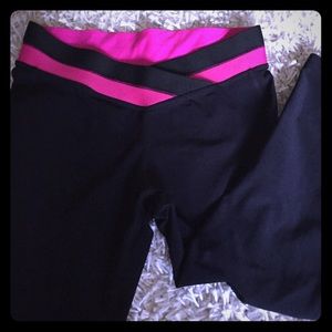 Hot pink and black capris