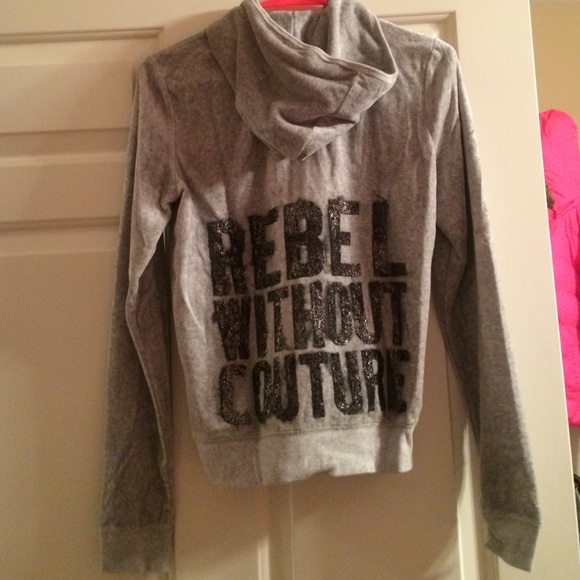 Gray track jacket zip up juicy couture hoody - Picture 3 of 4