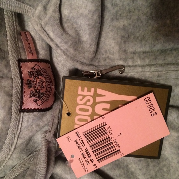 Gray track jacket zip up juicy couture hoody - Picture 4 of 4
