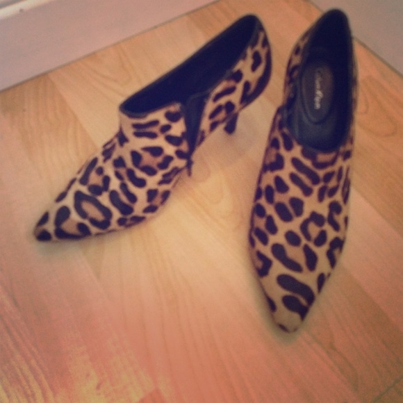 Cheetah Calvin Klein booties