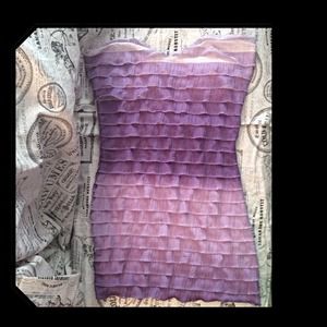 Purple ruffle tube top sz S