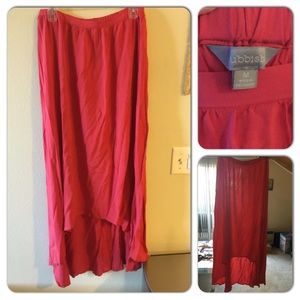 Coral/reddish long skirt