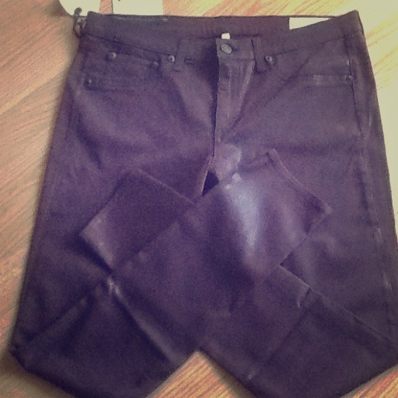 NWT rag and bone wine colored coated leggings