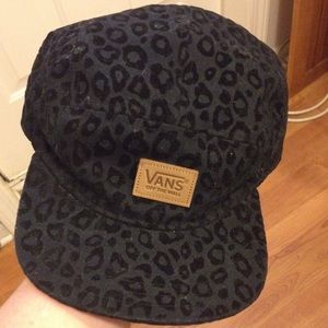 Vans brand black leopard adjustable hat