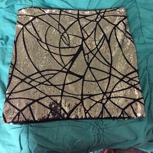 Sequin body con skirt