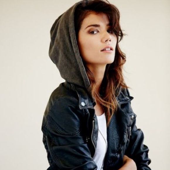 SOLD Free People Vegan Leather Motorcycle Jacket