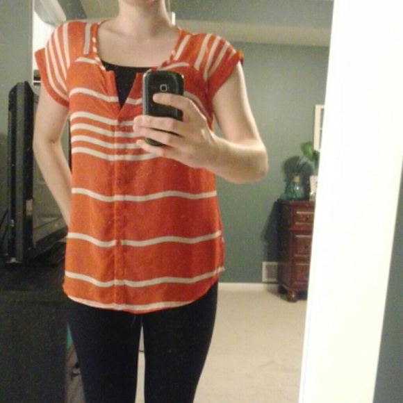 SOLD!! Sheer cap sleeve top