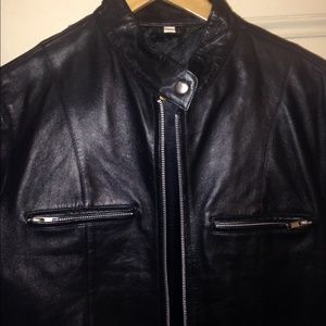 Leather jacket.