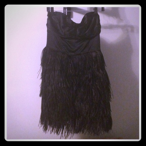 Strapless Ostrich Feather dress