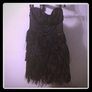 Strapless Ostrich Feather dress