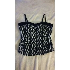 Black and White Corset Top