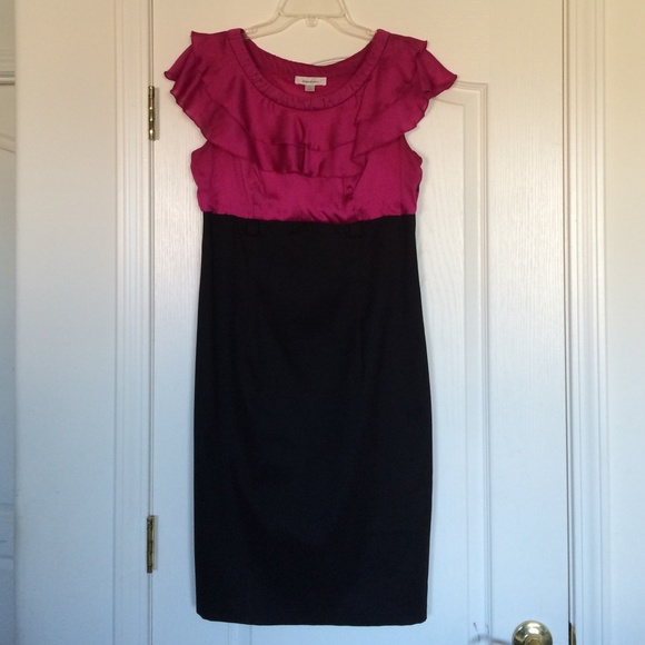 Pink and black dress