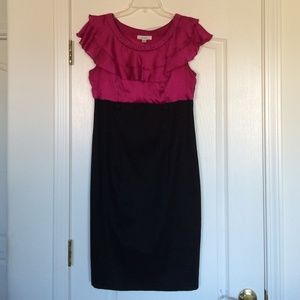 Pink and black dress